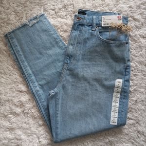 UNIQLO Peg Top Relaxed Tapered Jeans High Rise Distressed Jeans Uniqlo